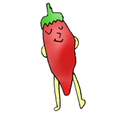 Green pepper and red pepper sticker #6100159