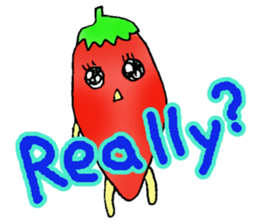 Green pepper and red pepper sticker #6100161