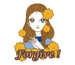 1960s of Japanese girl cartoon style sticker #6100658