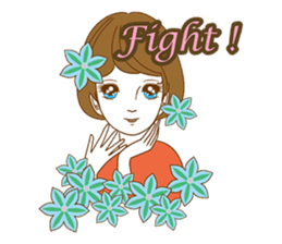 1960s of Japanese girl cartoon style sticker #6100659