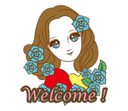 1960s of Japanese girl cartoon style sticker #6100660