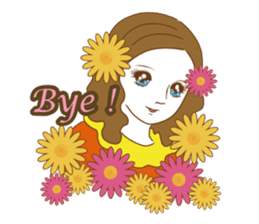 1960s of Japanese girl cartoon style sticker #6100663