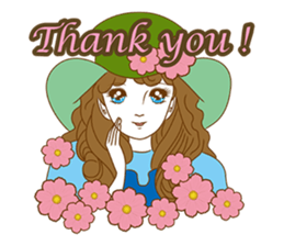 1960s of Japanese girl cartoon style sticker #6100664