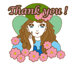 1960s of Japanese girl cartoon style sticker #6100664