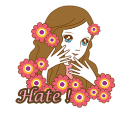 1960s of Japanese girl cartoon style sticker #6100665