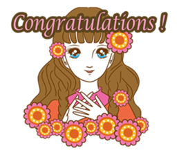 1960s of Japanese girl cartoon style sticker #6100667