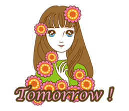 1960s of Japanese girl cartoon style sticker #6100668