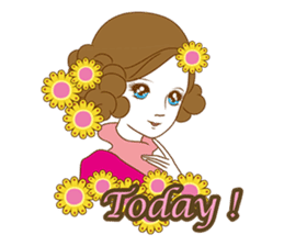 1960s of Japanese girl cartoon style sticker #6100669