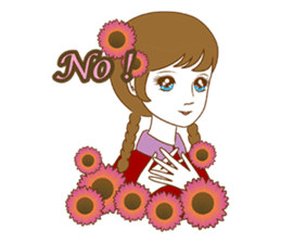 1960s of Japanese girl cartoon style sticker #6100670