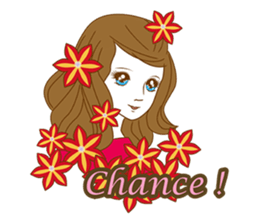 1960s of Japanese girl cartoon style sticker #6100673