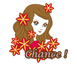 1960s of Japanese girl cartoon style sticker #6100673