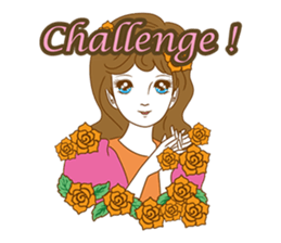 1960s of Japanese girl cartoon style sticker #6100674