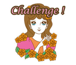 1960s of Japanese girl cartoon style sticker #6100674