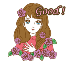 1960s of Japanese girl cartoon style sticker #6100677