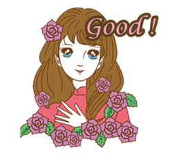 1960s of Japanese girl cartoon style sticker #6100677