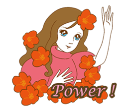 1960s of Japanese girl cartoon style sticker #6100678