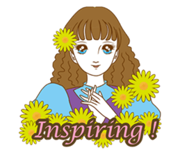 1960s of Japanese girl cartoon style sticker #6100680