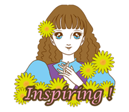 1960s of Japanese girl cartoon style sticker #6100680