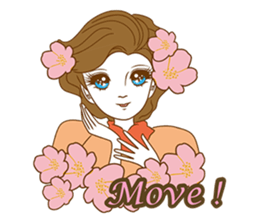 1960s of Japanese girl cartoon style sticker #6100681