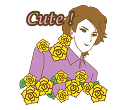 1960s of Japanese girl cartoon style sticker #6100682