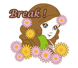 1960s of Japanese girl cartoon style sticker #6100683