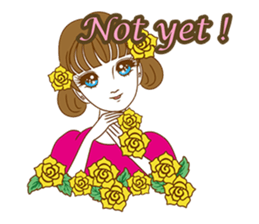 1960s of Japanese girl cartoon style sticker #6100687