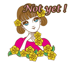 1960s of Japanese girl cartoon style sticker #6100687
