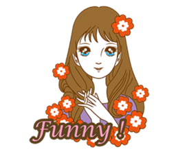 1960s of Japanese girl cartoon style sticker #6100688