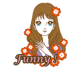 1960s of Japanese girl cartoon style sticker #6100688