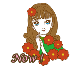 1960s of Japanese girl cartoon style sticker #6100691