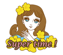1960s of Japanese girl cartoon style sticker #6100694