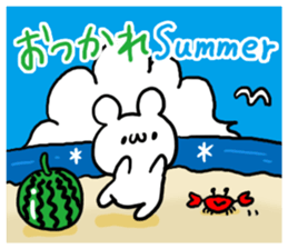 Summer White Bear sticker #6100867