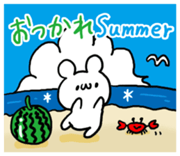 Summer White Bear sticker #6100867