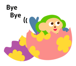 Daily life of animal and a fairy. 2(E) sticker #6101039