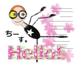 glasses girl Lyn-chan1 English ver. sticker #6101336