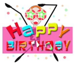 glasses girl Lyn-chan1 English ver. sticker #6101341