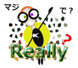 glasses girl Lyn-chan1 English ver. sticker #6101358