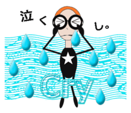 glasses girl Lyn-chan1 English ver. sticker #6101366