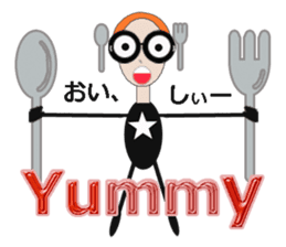 glasses girl Lyn-chan1 English ver. sticker #6101368