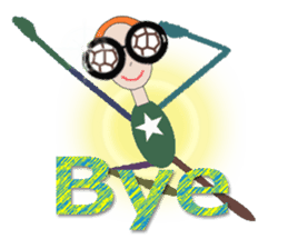 glasses girl Lyn-chan1 English ver. sticker #6101374