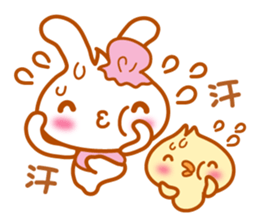 Let's speak with rabbit ,cat,bear,chick. sticker #6104306