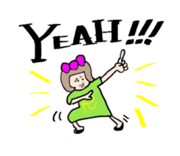 Girl of the big ribbon (1) sticker #6104644