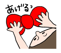 Girl of the big ribbon (1) sticker #6104645