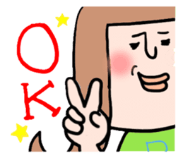 Girl of the big ribbon (1) sticker #6104650