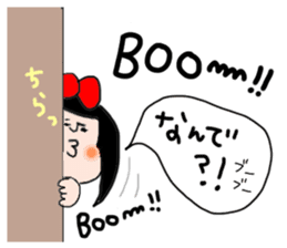 Girl of the big ribbon (1) sticker #6104657