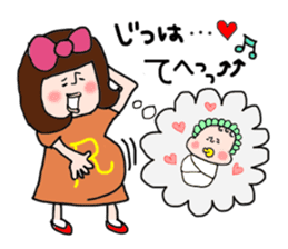 Girl of the big ribbon (1) sticker #6104660