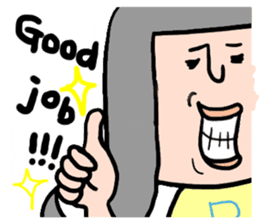 Girl of the big ribbon (1) sticker #6104661