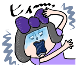 Girl of the big ribbon (1) sticker #6104663