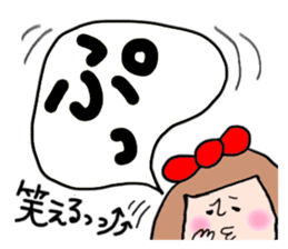 Girl of the big ribbon (1) sticker #6104664