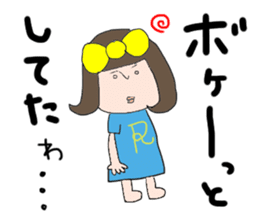 Girl of the big ribbon (1) sticker #6104666